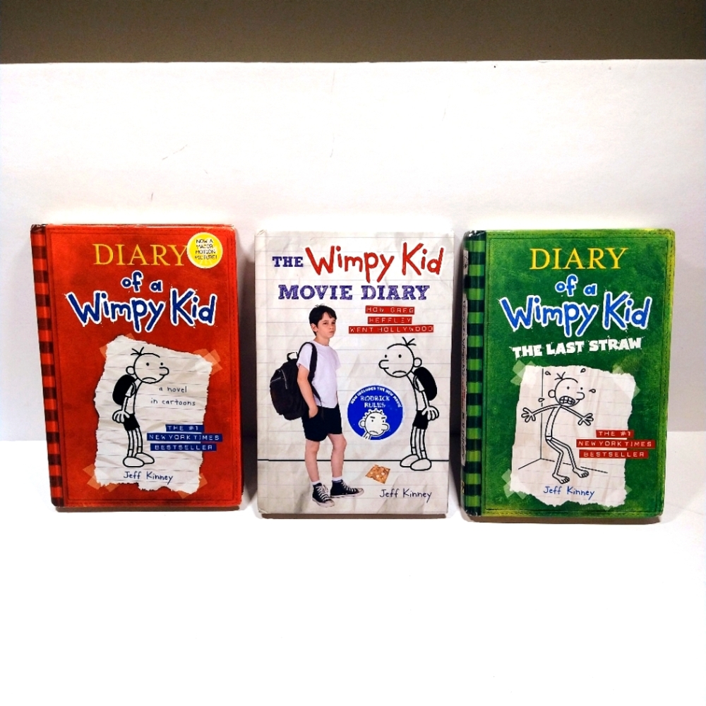 Three DIARY OF A WIMPY KID BOOKS, Including HOW GREG HUFFLEY WENT HOLLYWOOD